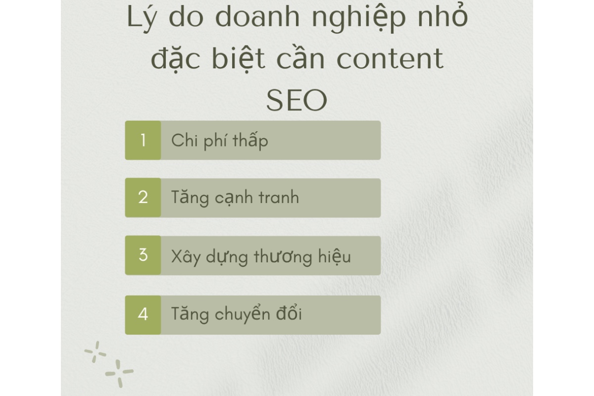 Lý do doanh nghiệp nhỏ cần content SEO